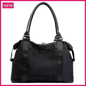 Lightweight Nylon Duffle Tote with Trolley Sleeve, 18.1" Weekender Bag